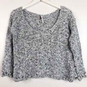 🤍 Free People chunky v-neck sweater size XS